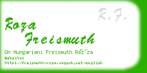 roza freismuth business card